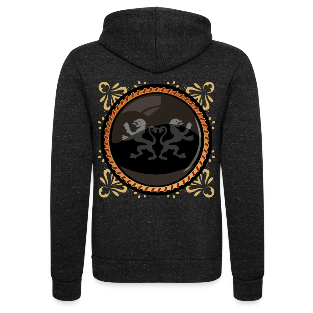 Chaqueta con capucha Tri-Blend unisex de Bella + Canvas"lion" - charcoal grey