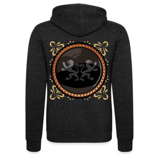 Chaqueta con capucha Tri-Blend unisex de Bella + Canvas"lion" - charcoal grey