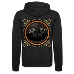 Chaqueta con capucha Tri-Blend unisex de Bella + Canvas"lion" - charcoal grey