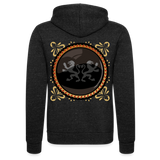 Chaqueta con capucha Tri-Blend unisex de Bella + Canvas"lion" - charcoal grey