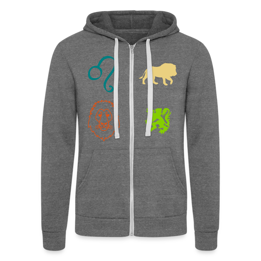 Chaqueta con capucha Tri-Blend unisex de Bella + Canvas"lion" - grey tri-blend