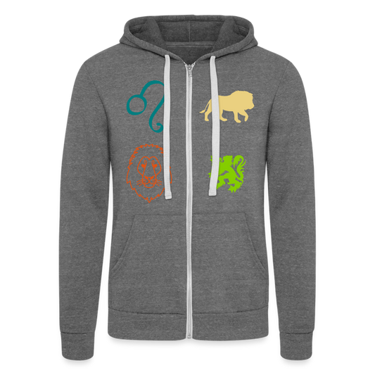 Chaqueta con capucha Tri-Blend unisex de Bella + Canvas"lion" - grey tri-blend