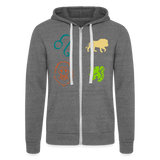 Chaqueta con capucha Tri-Blend unisex de Bella + Canvas"lion" - grey tri-blend