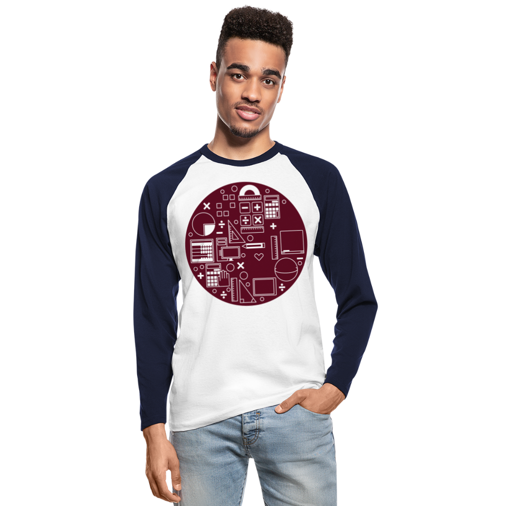 Raglán manga larga"Math" - white/navy