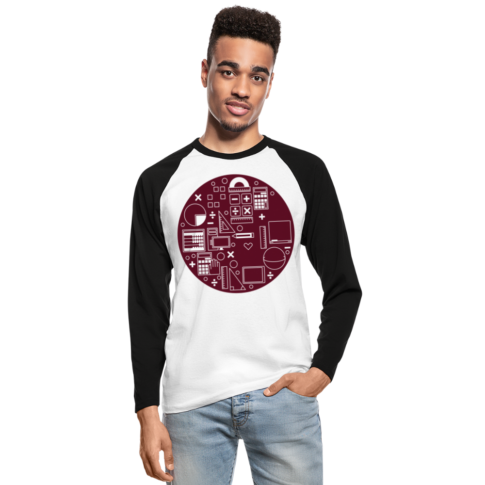 Raglán manga larga"Math" - white/black