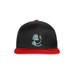 Gorra Snapback"Robot with a bird" - black/red