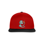 Gorra Snapback"Robot with a bird" - red/black