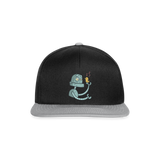 Gorra Snapback"Robot with a bird" - black/grey