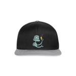 Gorra Snapback"Robot with a bird" - black/grey