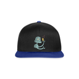 Gorra Snapback"Robot with a bird" - black/bright royal