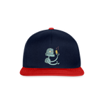 Gorra Snapback"Robot with a bird" - navy/red