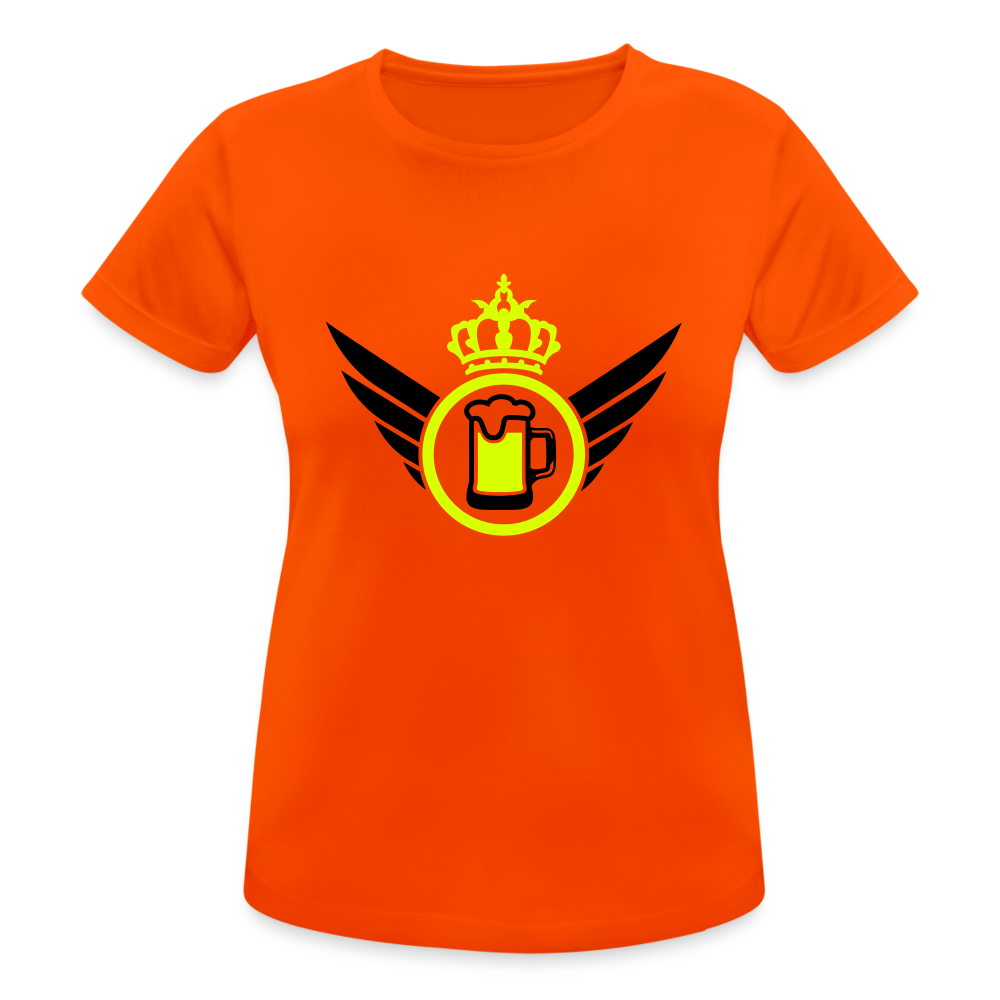 Camiseta transpirable"elite beer" - neon orange
