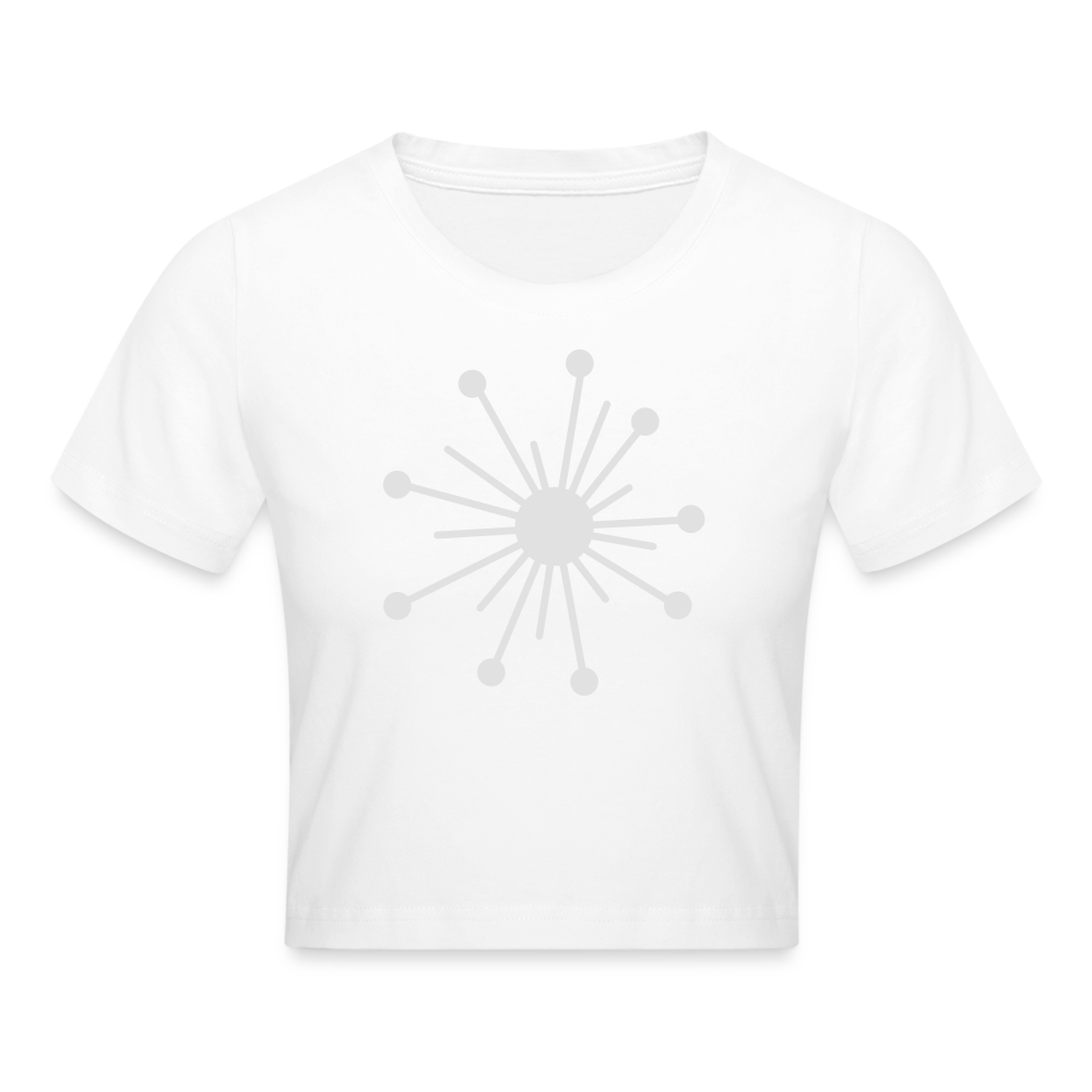 Camiseta crop"snowflake" - white