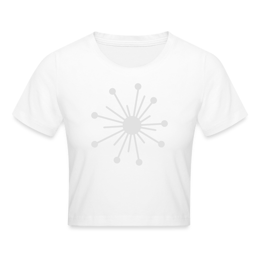 Camiseta crop"snowflake" - white