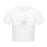 Camiseta crop"snowflake" - white