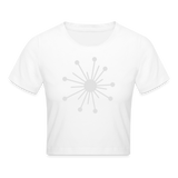 Camiseta crop"snowflake" - white