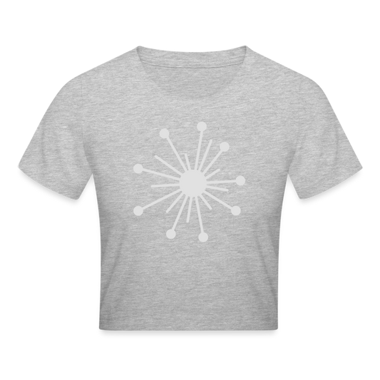 Camiseta crop"snowflake" - heather grey