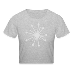 Camiseta crop"snowflake" - heather grey