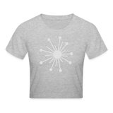 Camiseta crop"snowflake" - heather grey