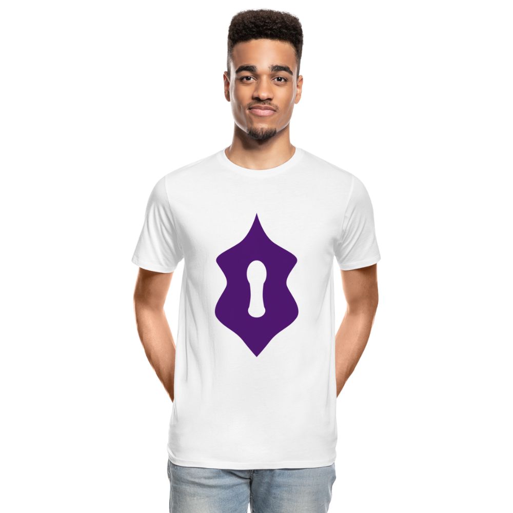 Camiseta orgánica premium"Vintage keyhole" - white