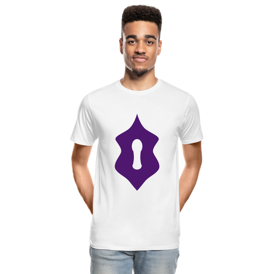 Camiseta orgánica premium"Vintage keyhole" - white