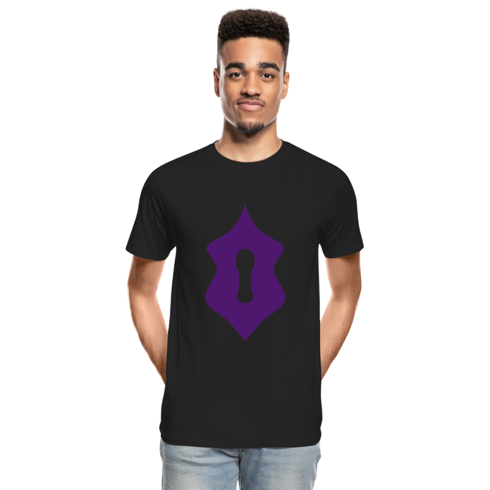 Camiseta orgánica premium"Vintage keyhole" - black