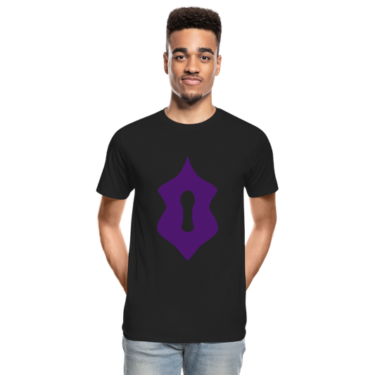 Camiseta orgánica premium"Vintage keyhole" - black