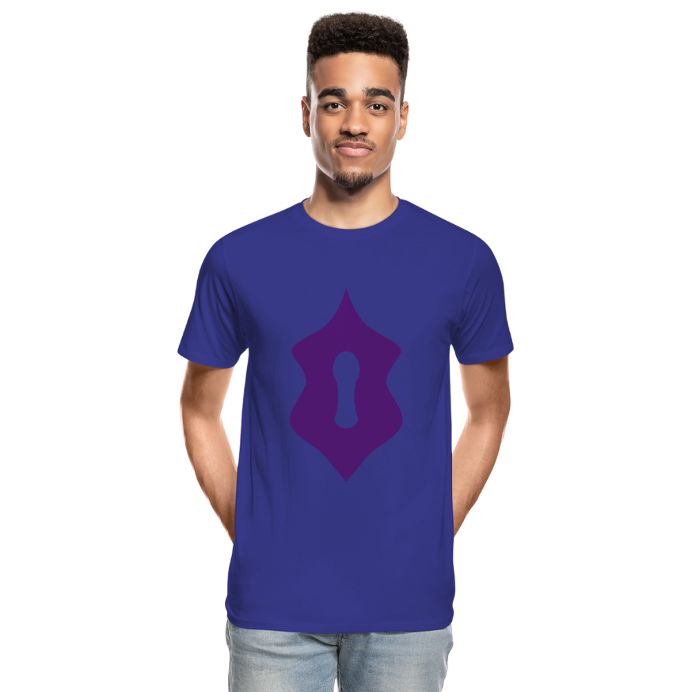 Camiseta orgánica premium"Vintage keyhole" - royal blue