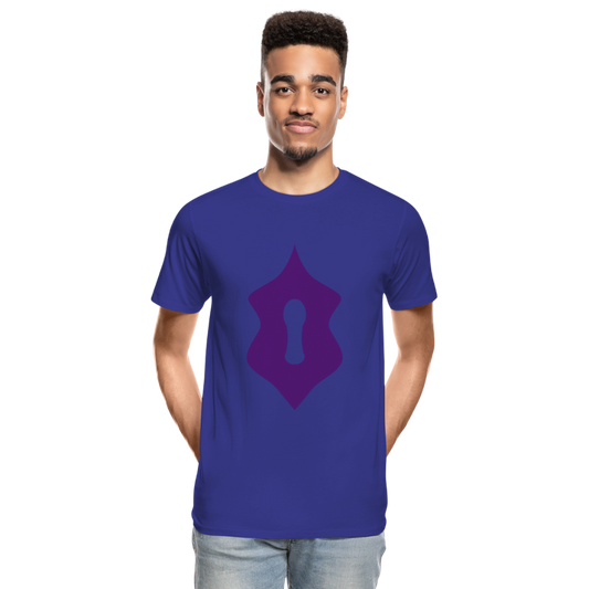 Camiseta orgánica premium"Vintage keyhole" - royal blue
