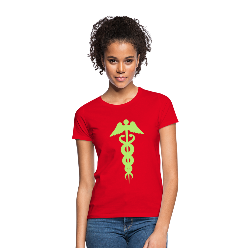 Camiseta"aesculapian staff" - red