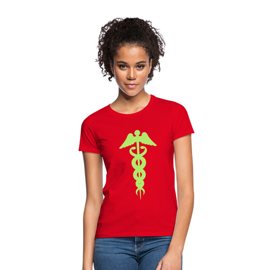 Camiseta"aesculapian staff" - red