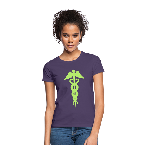 Camiseta"aesculapian staff" - dark purple