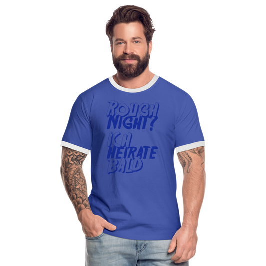 Camiseta contraste"Rough Night" - blue/white