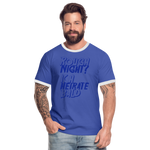 Camiseta contraste"Rough Night" - blue/white