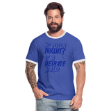 Camiseta contraste"Rough Night" - blue/white