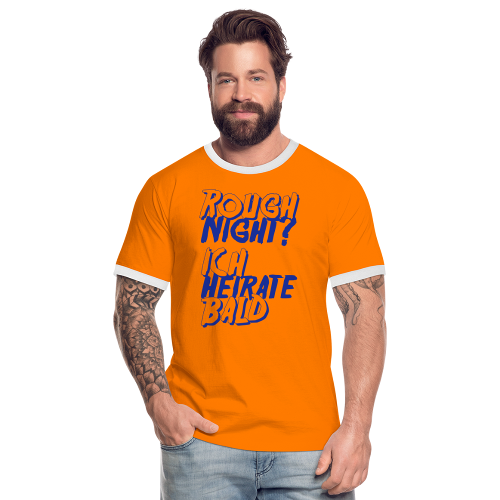 Camiseta contraste"Rough Night" - orange/white
