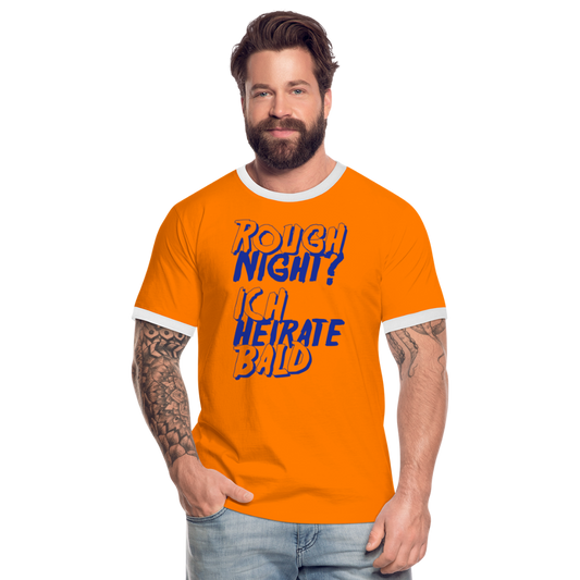 Camiseta contraste"Rough Night" - orange/white