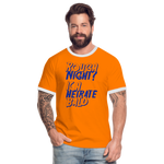 Camiseta contraste"Rough Night" - orange/white