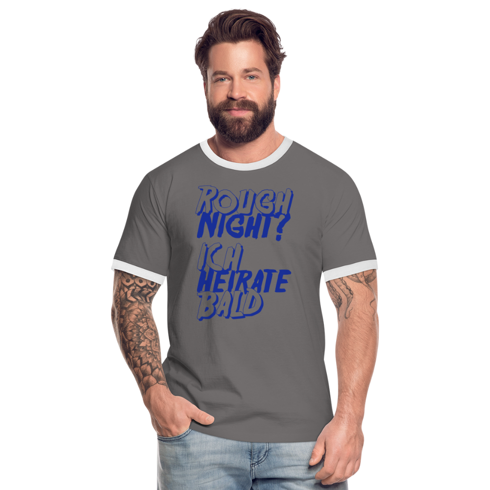 Camiseta contraste"Rough Night" - dark grey/white