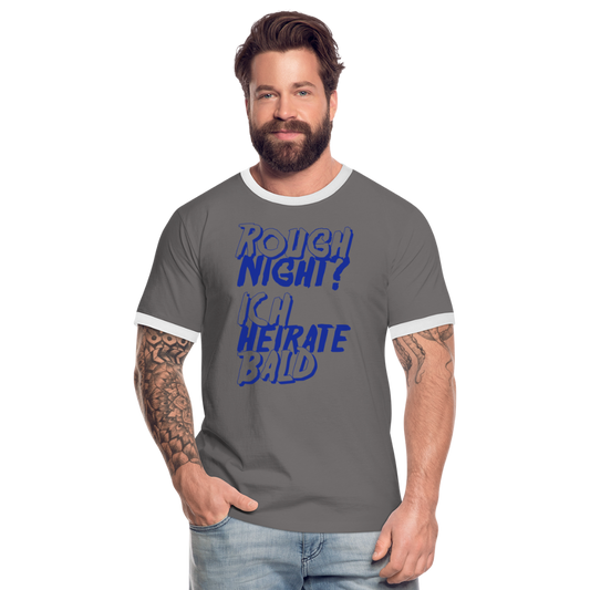 Camiseta contraste"Rough Night" - dark grey/white