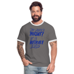 Camiseta contraste"Rough Night" - dark grey/white