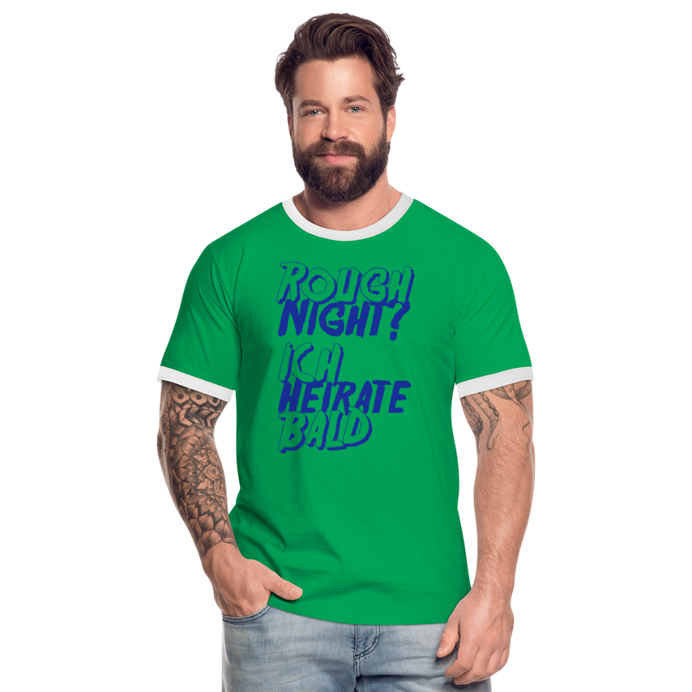Camiseta contraste"Rough Night" - kelly green/white