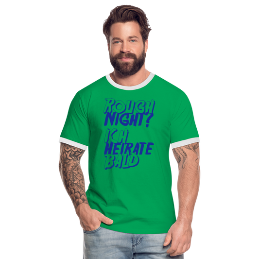 Camiseta contraste"Rough Night" - kelly green/white