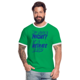 Camiseta contraste"Rough Night" - kelly green/white