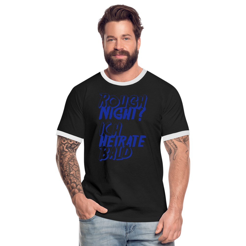 Camiseta contraste"Rough Night" - black/white