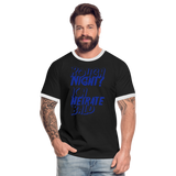 Camiseta contraste"Rough Night" - black/white