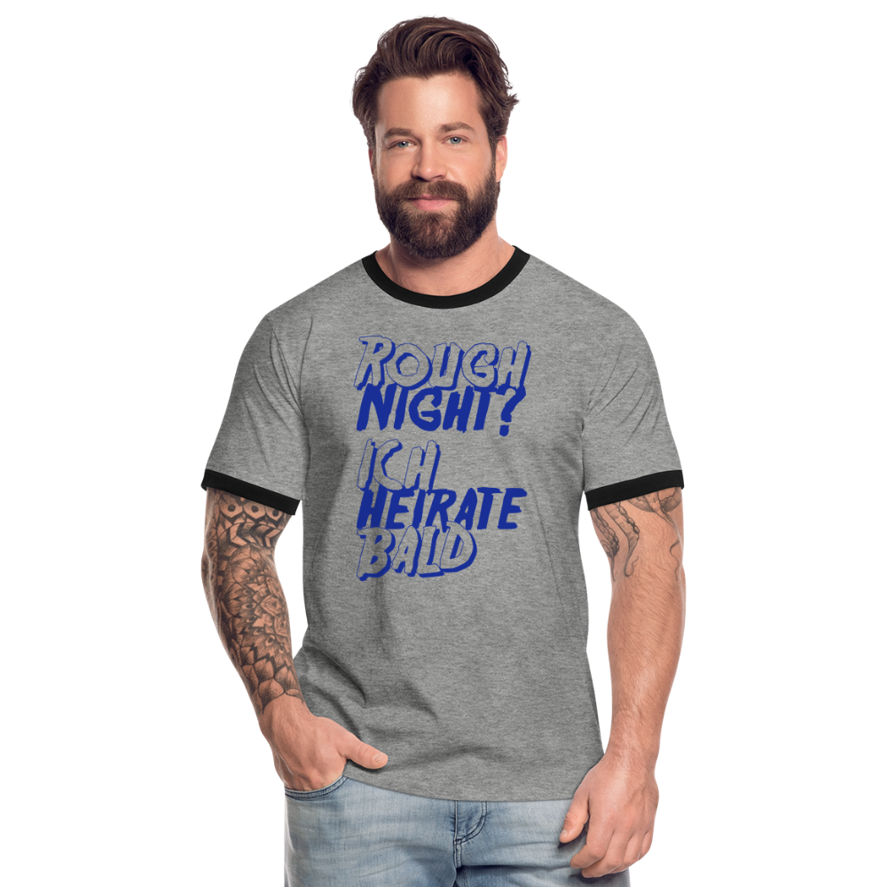 Camiseta contraste"Rough Night" - heather grey/black