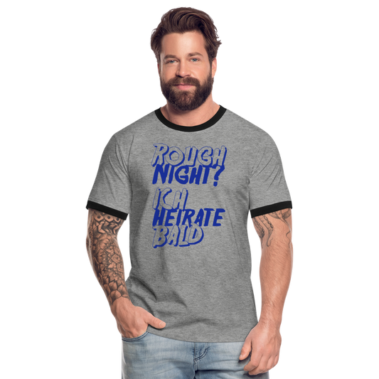 Camiseta contraste"Rough Night" - heather grey/black