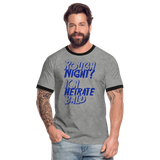 Camiseta contraste"Rough Night" - heather grey/black