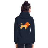 Sudadera con capucha ecológica unisex de Stanley & Stella"Cute lion" - navy